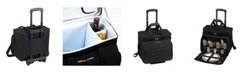 Picnic At Ascot Equipped Picnic Cooler with Service for 4 on Wheels